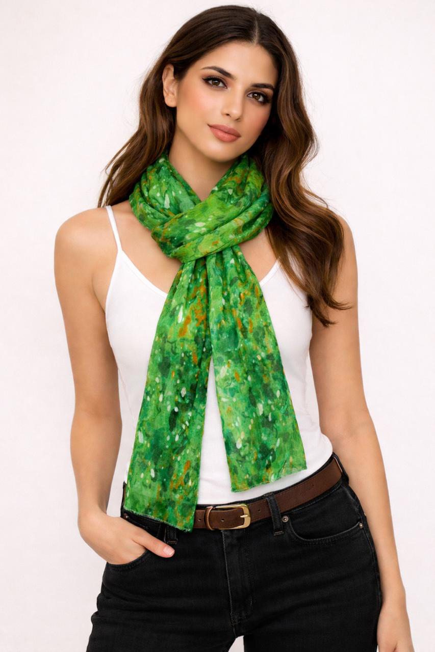 Emerald  - 22 x 62 inches, (American crepe)