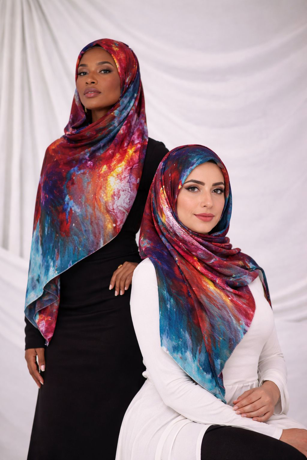 Scarlet Drift - 32 x 72 inches, (American crepe)