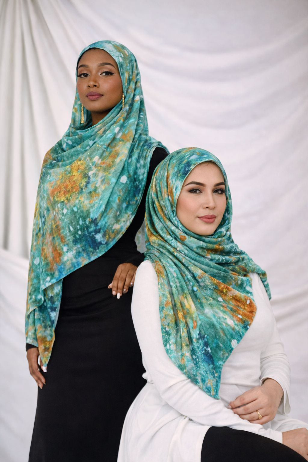 SeaOrchre - 32 x 72 inches, (American crepe)