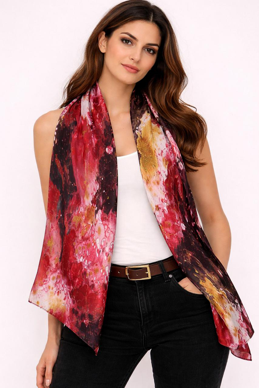 RedOnyx - 22 x 62 inches, (American crepe)