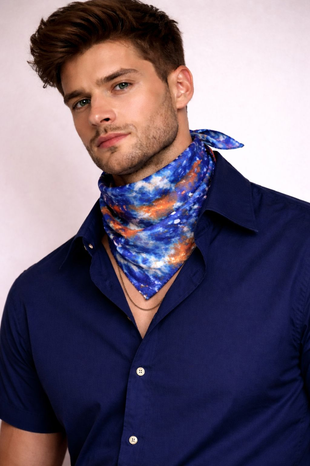 BlueGilt - 27 x 27 inches, (American crepe)