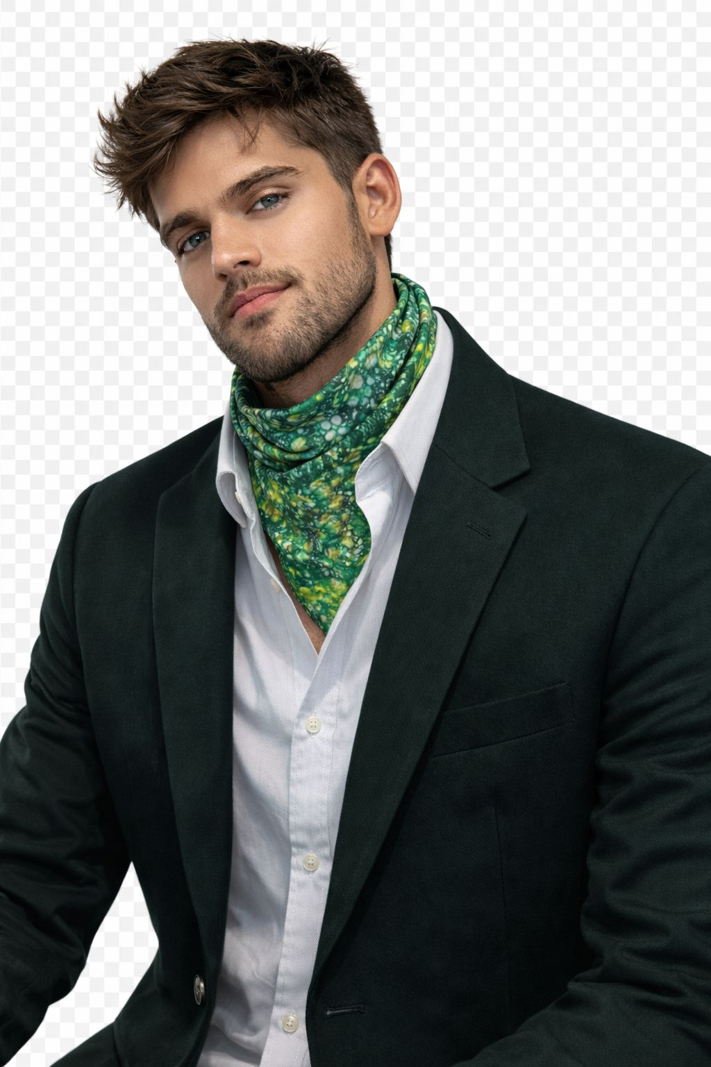 Emerald  - 27 x 27 inches, (American crepe)