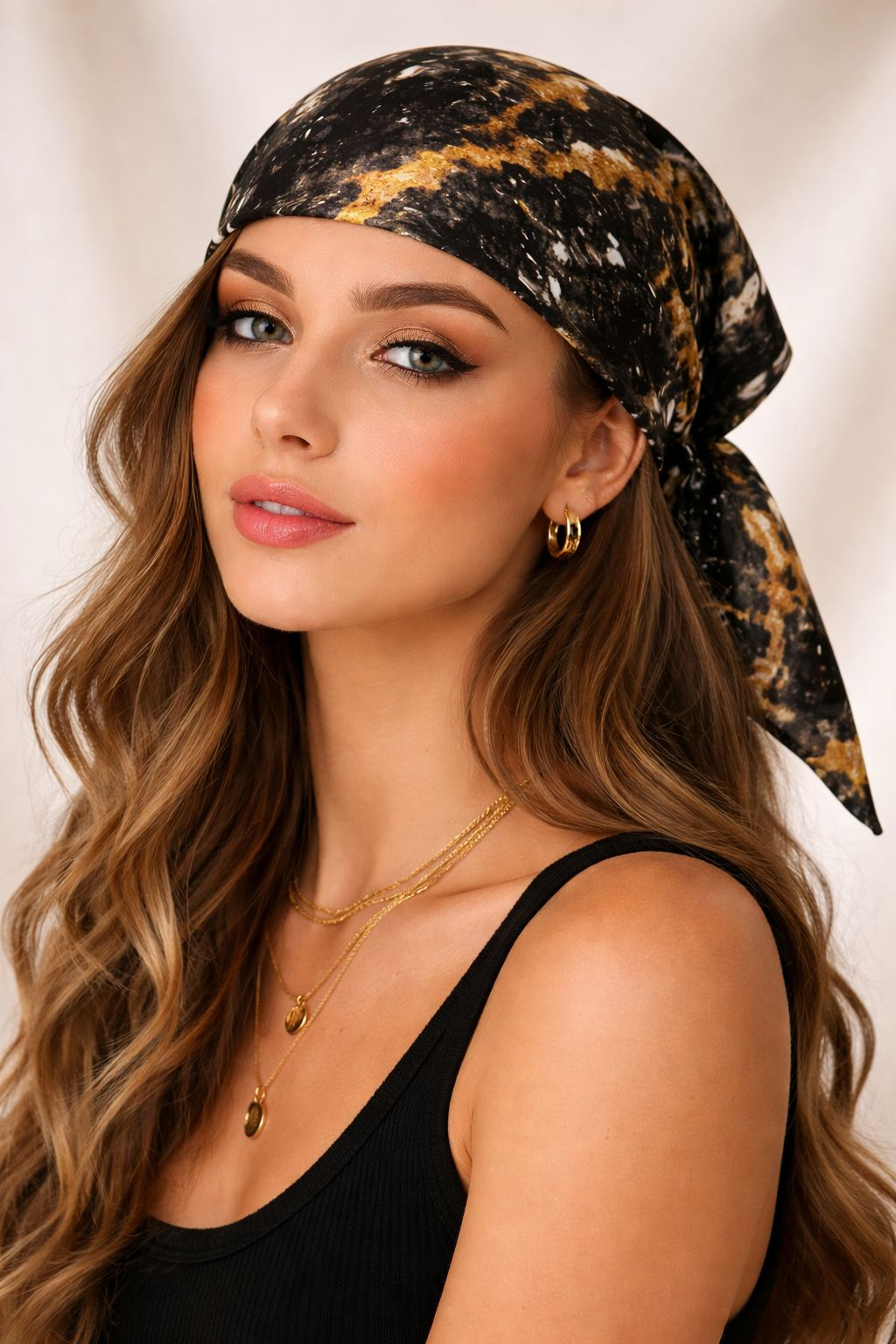 OnyxGold - 27 x 27 inches, (American crepe)