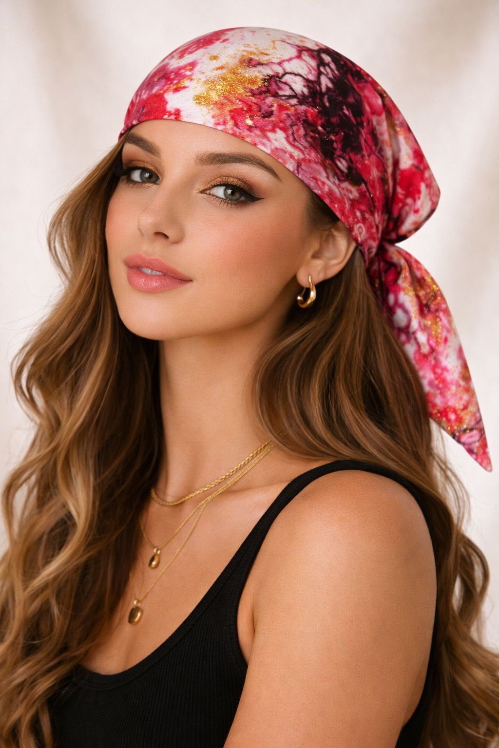 RedOnyx - 27 x 27 inches, (American crepe)