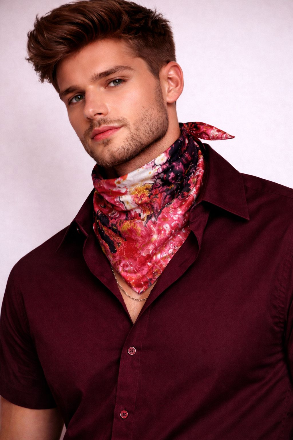 RedOnyx - 27 x 27 inches, (American crepe)