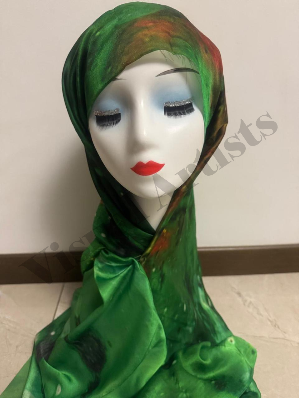 Emerald  - 27 x 27 inches, (American crepe)