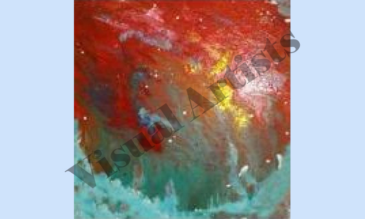 Scarlet Drift - 27 x 27 inches, (American crepe)